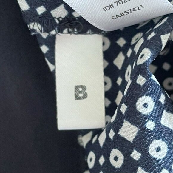 Ann Taylor Loft Women's Sz XS Black White Geo Print Scoop Neck Tank Top - Picture 7 of 9